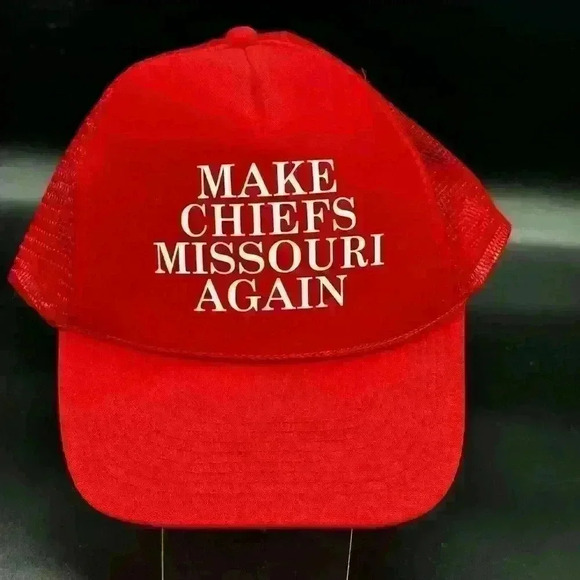 Make Chiefs Missouri Again MAGA Snapback Trucker Vintage Style Hat NWOT KC NFL - Picture 1 of 2